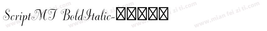 ScriptMT BoldItalic字体转换